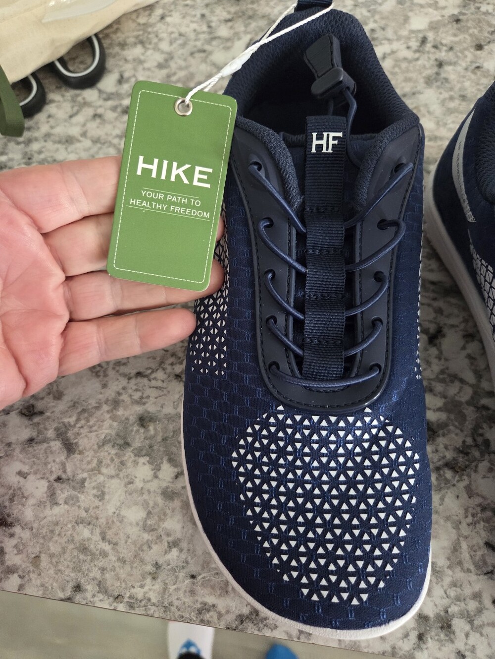 New Hike Barefeet Blue And White Shoes Sz Womens 8 -8.5 - Picture 8 of 9